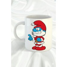 Sartre Art "şirinler" Şirin Baba Tasarımlı Hediyelik Porselen Kupa Bardak