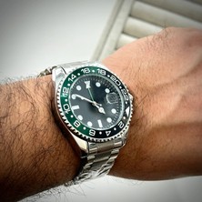Choppers Çelik Kordon Yeşil Siyah Bezel Erkek Kol Saati 42MM