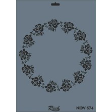 Rich New Seri N-574 Stencil 35X25 cm