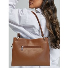 Atelier Terra Marea Auralis Taba Kahve | Hakiki Deri Kadın Omuz Çantası