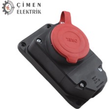3X25 Kauçuk Duvar Priz 380V