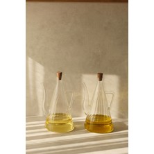 Dekorz Dükkan 2'li Akasya Tıpalı Çizgili Model Ibrik Yağdanlık (750ML)