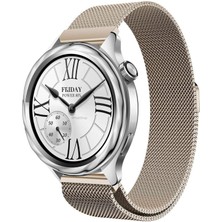 MMP Shop Xiaomi Watch S4 / S3 / S2 / S2 Pro / S1 Active / S1 Uyumlu Manyetik Metal Hasır Örgü Kordon