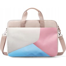 Microcase Honor Pad V9 11.5 Inch Için Tablet Çantası 2 Bölmeli AL4227 Krem Pembe Mavi