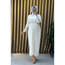 Miss Dalida 4002 Keçe Detaylı Triko Elbise