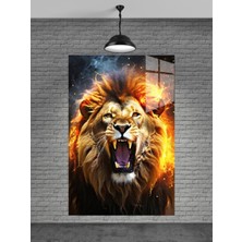 Marsilyan Neon Aslan Cam Tablo Ev Dekorasyon,balkon Dekorasyonu,dekoratif,duvar Tablo,mutfak Tablo