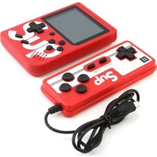 Çift Kol 400 Nostalji Oyunlu Mini Atari Kırmızı Oyun Konsolu