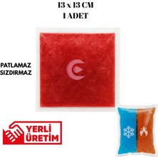 1 Adet 13X13 cm Soğuk Kompress Jel Cold Pack Patlamaz Sızdırmaz Kırmızı