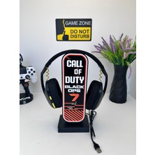 3dpazarıcom 3D Baskı Call Of Duty Black Ops 7 Tasarımlı Ledli Kulaklık Tutucu