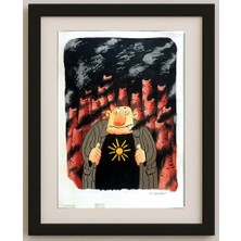 Karikatural Sergey Lipovtsev 29X21CM Orijinal Karikatür Tablo