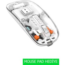 Jolita Honor Pad V9 11.5" Uyumlu Şeffaf Tasarım Sessiz Kablosuz Mouse