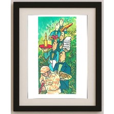 Karikatural Unknown 29X21CM Orijinal Karikatür Tablo