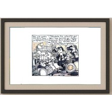 Karikatural Franziska Becker 24X18CM Orijinal Karikatür Tablo