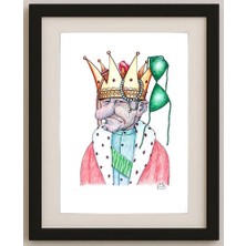 Karikatural Makhmudjon Eshonkulov 29X21CM Orijinal Karikatür Tablo