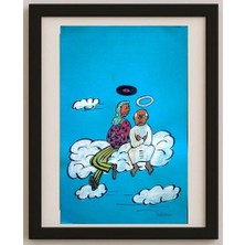 Karikatural Michael Tetievski 29X21CM Orijinal Karikatür Tablo