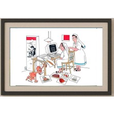 Karikatural Mendiguren Tarres Luis 29X21CM Orijinal Karikatür Tablo