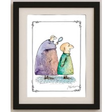 Karikatural Licurici George 29X21CM Orijinal Karikatür Tablo