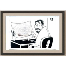 Karikatural Costa Pereira 29X21CM Orijinal Karikatür Tablo