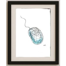 Karikatural Tao Kaijan 29X21CM Orijinal Karikatür Tablo