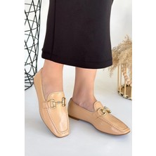Natural Shoes Guart Nude Rugan Babet Ayakkabı