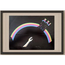 Karikatural Luka Lagator 43X30CM Orijinal Karikatür Tablo