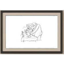 Karikatural Marie Marcks 43X30CM Orijinal Karikatür Tablo