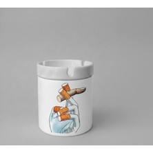 Sartre Art "sigaracı Parmaklar2"  Tasarımlı Hediyelik  Kokusuz Söndür At Küllük Kül Tablası