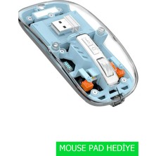 Jolita Huawei Matepad T10S Uyumlu Şeffaf Tasarım Sessiz Kablosuz Mouse