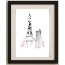 Karikatural Ma Heng Chao 29X21CM Orijinal Karikatür Tablo