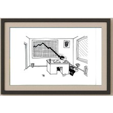 Karikatural Tomislav Ozanic 29X21CM Orijinal Karikatür Tablo