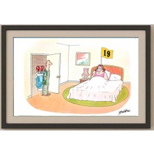 Karikatural Toshiko Nishida 29X21CM Orijinal Karikatür Tablo