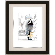 Karikatural Muromtsev Vyacheslav 43X30CM Orijinal Karikatür Tablo