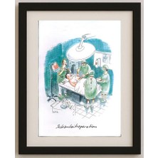 Karikatural Hurzl Meiier 43X30CM Orijinal Karikatür Tablo