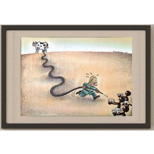 Karikatural Dachman Xia 43X30CM Orijinal Karikatür Tablo