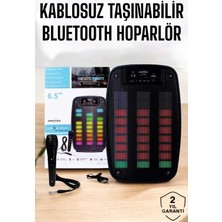 Khi-Zai Kablosuz Bluetooth Hoparlör Taşınabilir 6.5 Inç LED Işık Kareoke