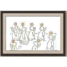 Karikatural Hosseini Kazem 35X25CM Orijinal Karikatür Tablo