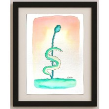 Karikatural Miroslav Gerencer 29X21CM Orijinal Karikatür Tablo