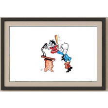 Karikatural Stanko Serr 35X25CM Orijinal Karikatür Tablo