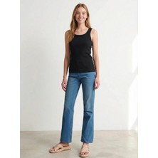 Stali Kadın Penye Atlet Siyah