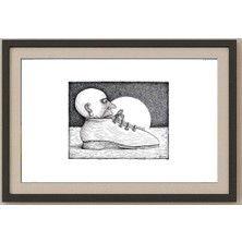 Karikatural Jano Valter 43X30CM Orijinal Karikatür Tablo