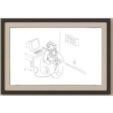 Karikatural Murat Alimov 29X21CM Orijinal Karikatür Tablo