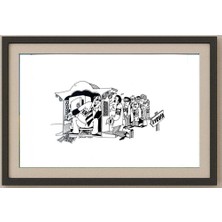 Karikatural Branko Prehuzic 29X21CM Orijinal Karikatür Tablo