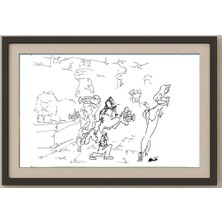 Karikatural Branko Prehuzic 29X21CM Orijinal Karikatür Tablo