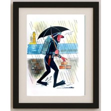 Karikatural Unknown 29X21CM Orijinal Karikatür Tablo