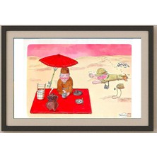 Karikatural Harumi Imahase 43X30CM Orijinal Karikatür Tablo