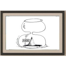 Karikatural Gheorghita Ghinea Uriasu 29X21CM Orijinal Karikatür Tablo