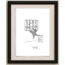 Karikatural Muhamed Becovic 29X21CM Orijinal Karikatür Tablo