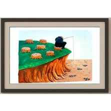 Karikatural Rahardi Handining 29X21CM Orijinal Karikatür Tablo