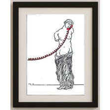 Karikatural Dachuan Xiao 29X21CM Orijinal Karikatür Tablo
