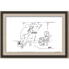 Karikatural Branko Prehuzic 29X21CM Orijinal Karikatür Tablo